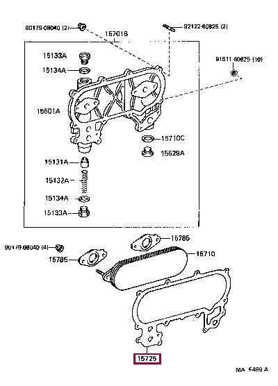 1572566010 Toyota OIL FILTER HOUSING GASKETS