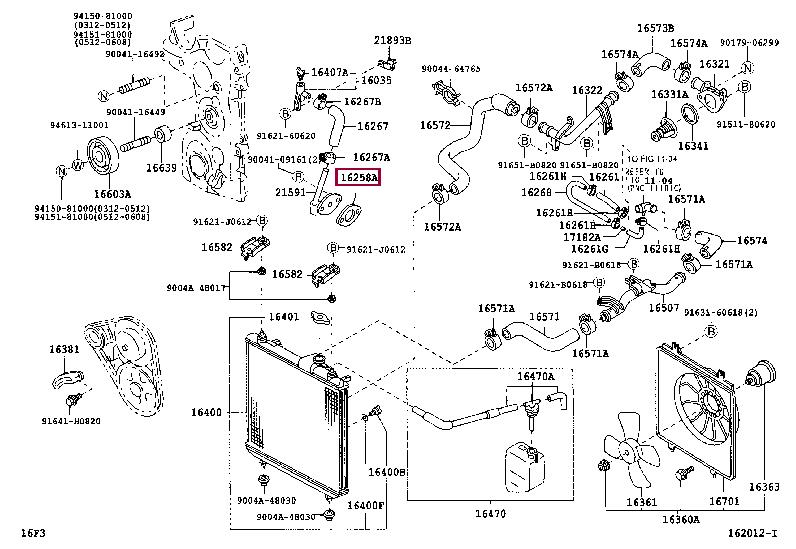 16258BZ010 Toyota Profiled gasket