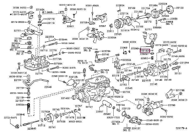 Toyota 22193-64010 Ring sealing 2219364010