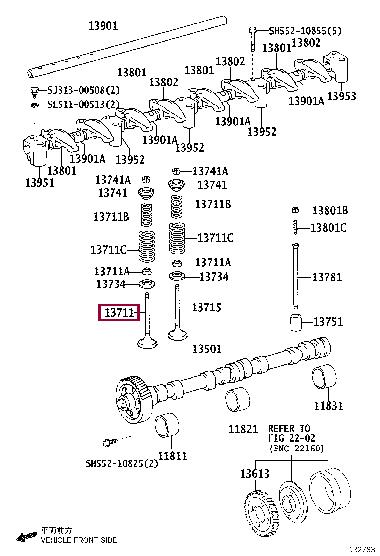 S137111443 Toyota Intake valve