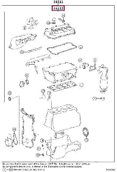 0411247071 Toyota Gasket Set, cylinder head