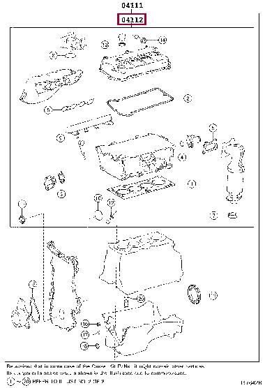 0411247090 Toyota Gasket Set, cylinder head