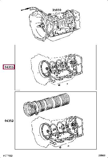 0435160060 Toyota Profiled gasket