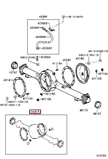 0441260080 Toyota Profiled gasket