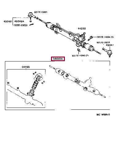 0444533030 Toyota Power steering pump gaskets, kit