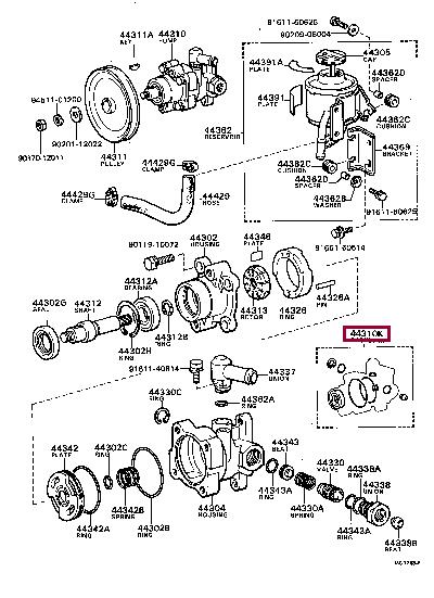 Toyota 04446-12011 Gasket kit 0444612011