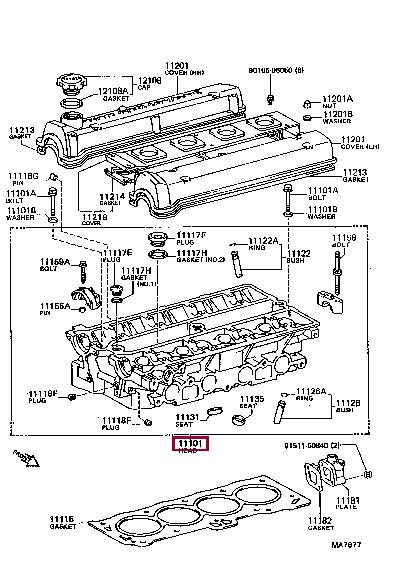 1110116030 Toyota Cylinderhead (exch)