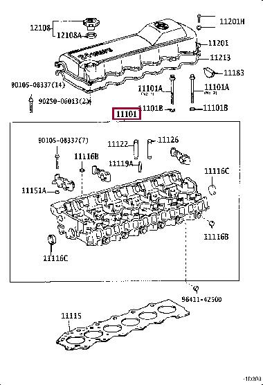 1110117041 Toyota Cylinderhead (exch)