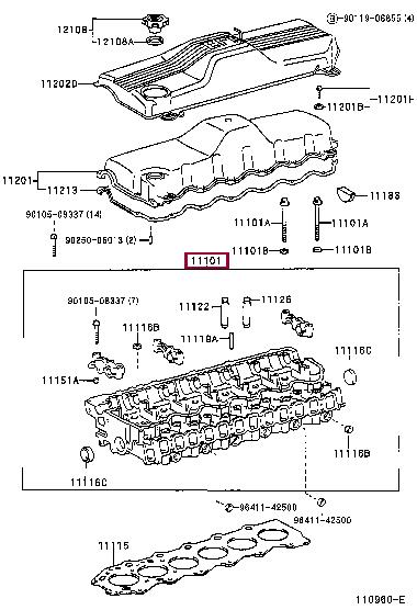 1110117044 Toyota Cylinderhead (exch)