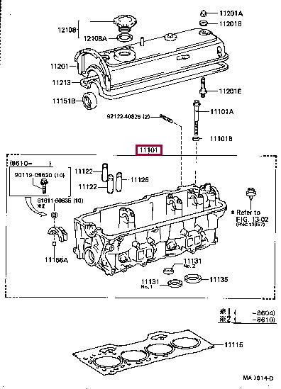1110119156 Toyota Cylinderhead (exch)