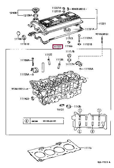 1110119436 Toyota Cylinderhead (exch)
