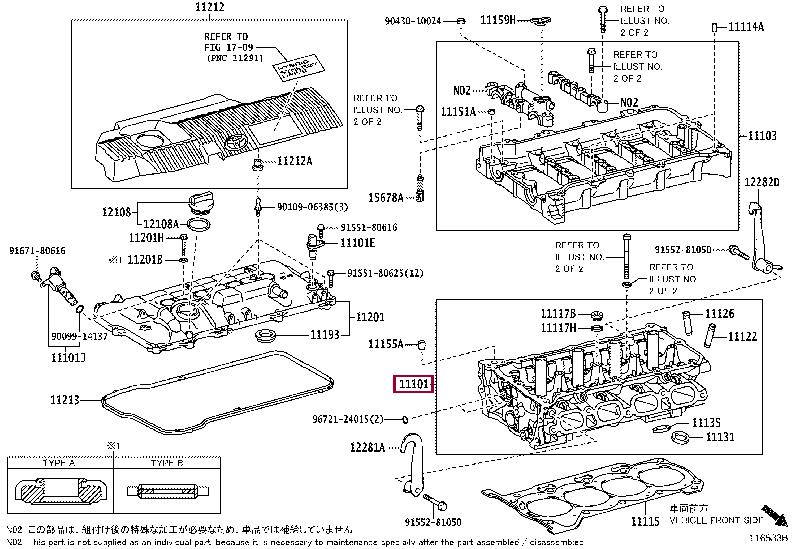 1110139725 Toyota Cylinderhead (exch)
