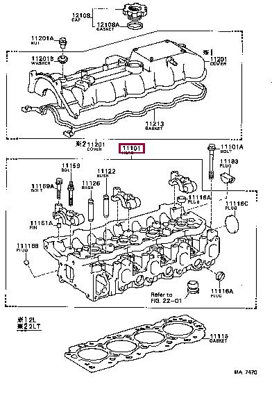 1110154071 Toyota Cylinderhead (exch)
