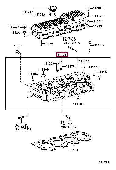 1110158041 Toyota Cylinderhead (exch)