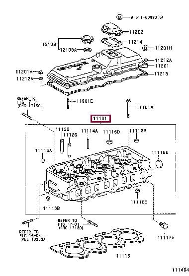 1110158100 Toyota Cylinderhead (exch)