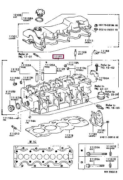 1110164125 Toyota Cylinderhead (exch)