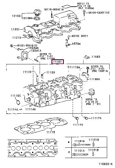 1110164380 Toyota Cylinderhead (exch)