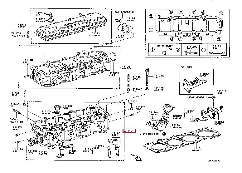 1110169026 Toyota Cylinderhead (exch)