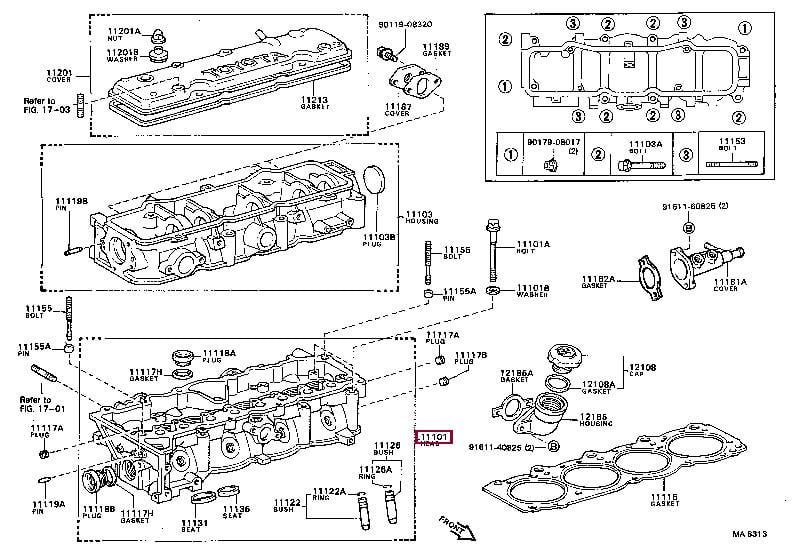 1110169027 Toyota Cylinderhead (exch)