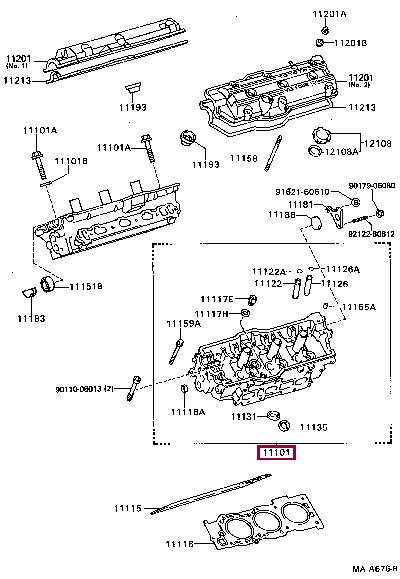 1110169056 Toyota Cylinderhead (exch)