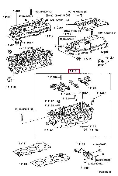 1110169075 Toyota Cylinderhead (exch)
