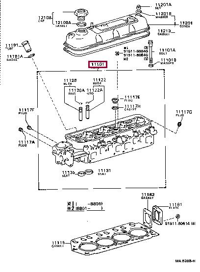 1110173010 Toyota Cylinderhead (exch)