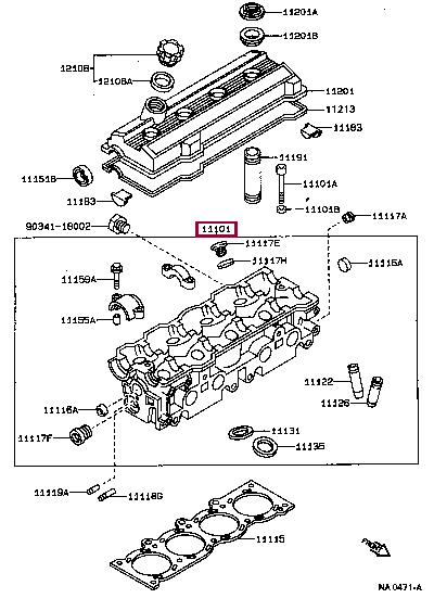 1110174901 Toyota Cylinderhead (exch)