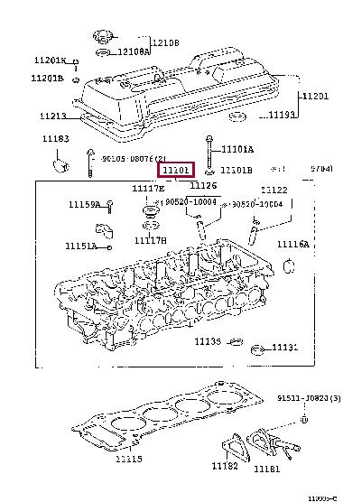 1110179295 Toyota Cylinderhead (exch)