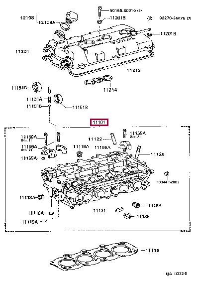 1110188391 Toyota Cylinderhead (exch)