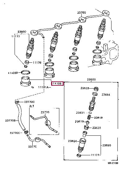 1110654110 Toyota Prechamber