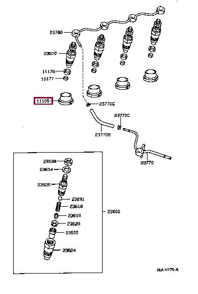 1110658020 Toyota Prechamber