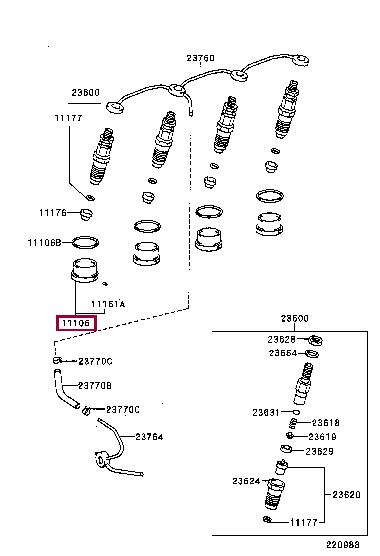 1110667020 Toyota Prechamber