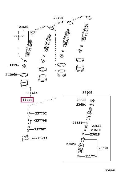 1110667021 Toyota Prechamber