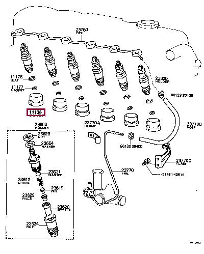 1110668011 Toyota Prechamber