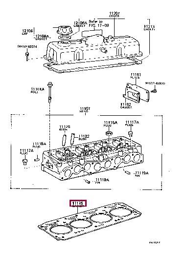 Cylinder head seal Toyota Dyna: 1111544024 Toyota Cylinder head gasket