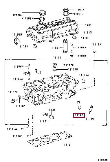 1112316010 Toyota Valve guide