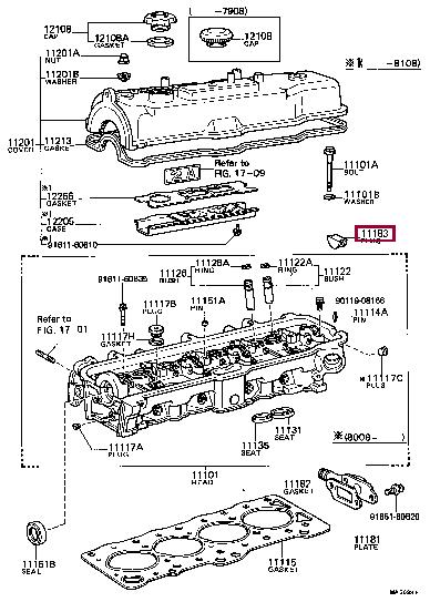 Toyota 11183-15010 Plug, semicircular 1118315010