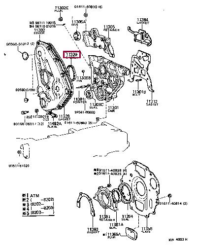 1132954011 Toyota Profiled gasket