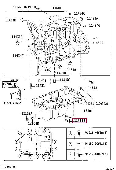 1136128010 Toyota PLUG-BLIND
