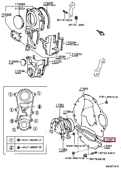 1136715030 Toyota Profiled gasket