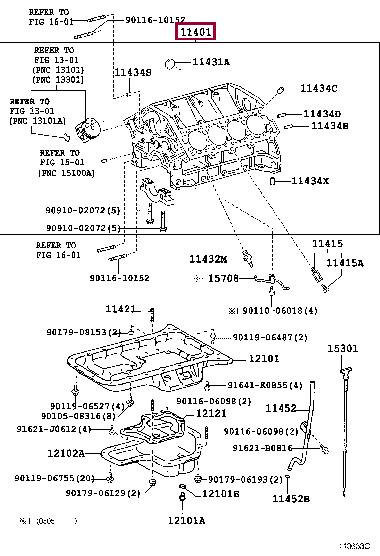 1140159676 Toyota Block assy-cylinder