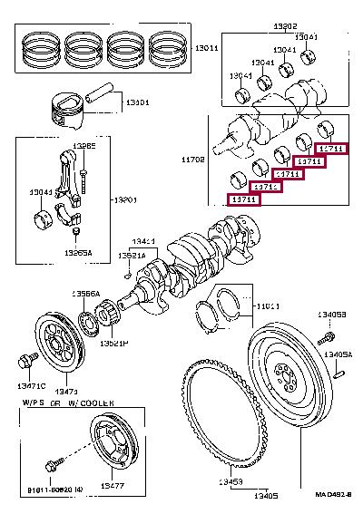 Toyota 11701-11012-01 Big-end bearing ki 117011101201