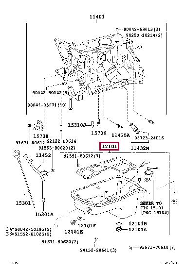12101B1030 Toyota Oil Pan