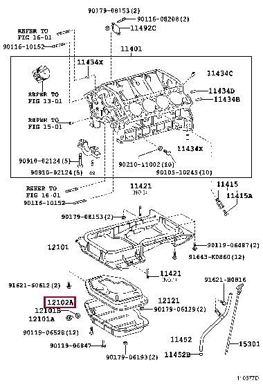 Toyota 12102-50050 Oil Pan 1210250050