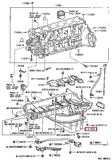 Toyota 12102-66010 Oil Pan 1210266010