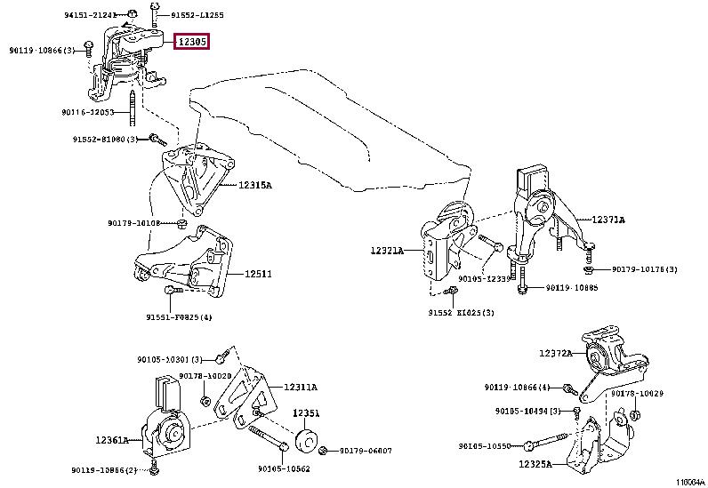 1230537121 Toyota Engine mount