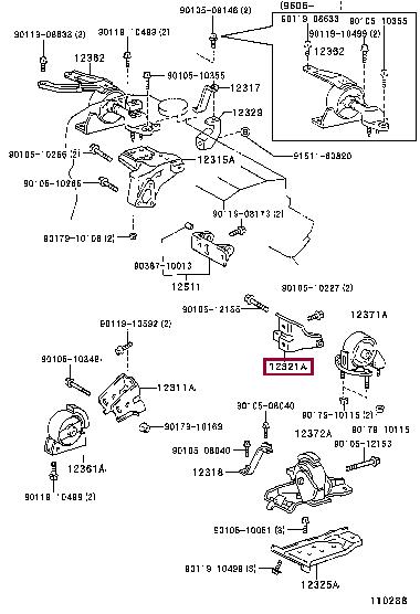 Toyota 12321-11200 Engine mount 1232111200