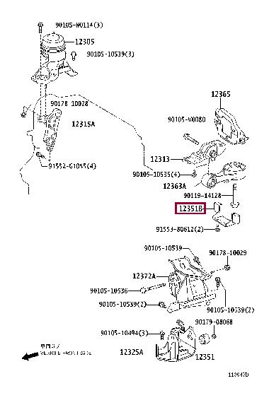 123510N030 Toyota Engine mount