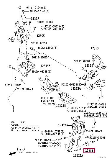 123510N040 Toyota Engine mount