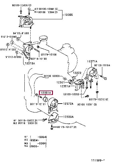 1235111030 Toyota Engine mount